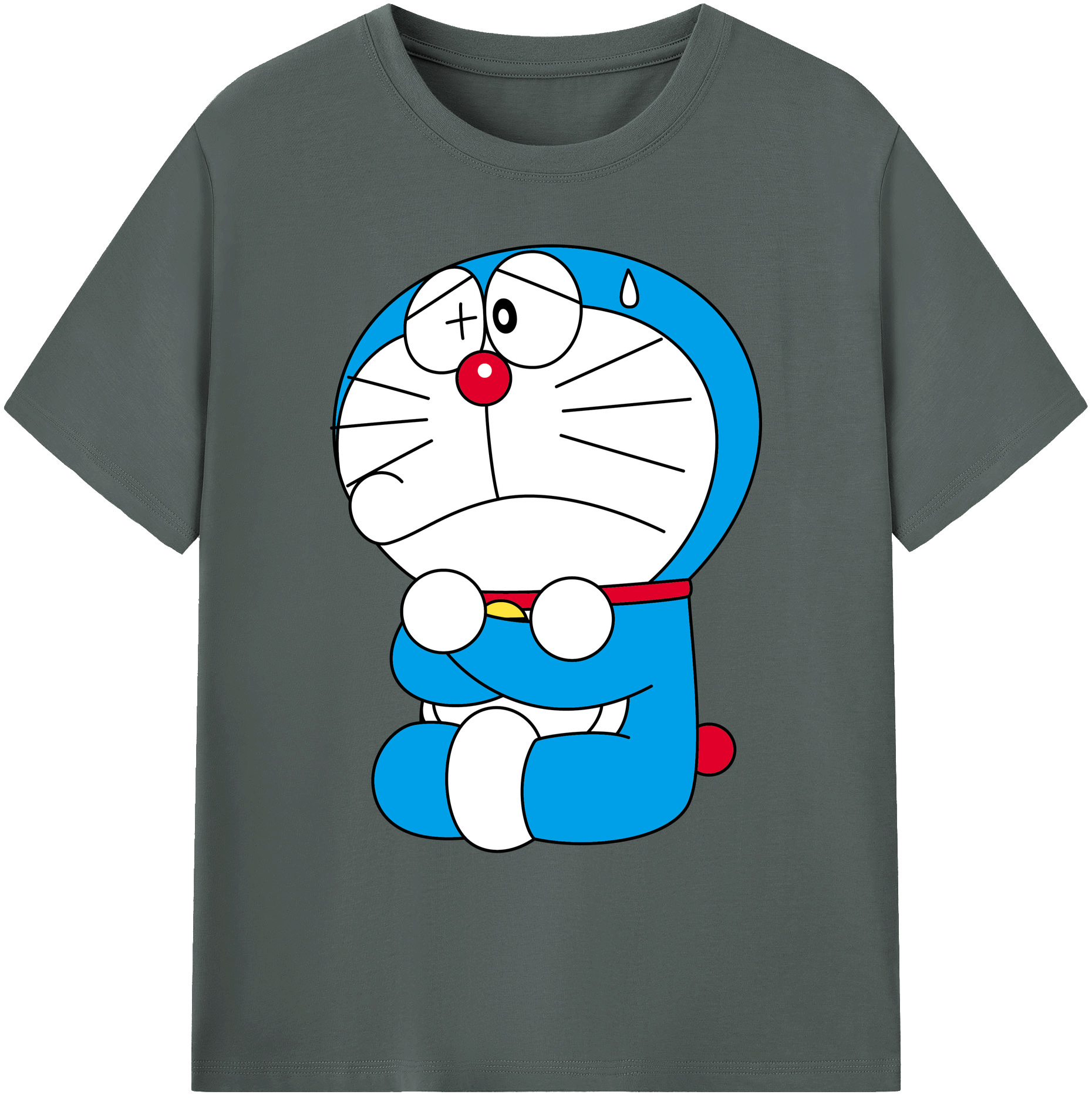 （画像用） ドラえもん Doraemon 綿100％ メンズ半袖Tシャツ｜肌触りやわらか＆通気性